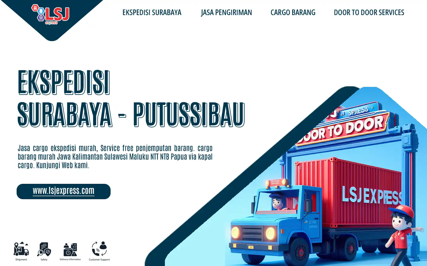 Ekspedisi pengiriman barang Surabaya ke Putussibau